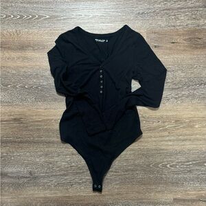 Abercrombie & Fitch Long Sleeve Button Down Body Suit